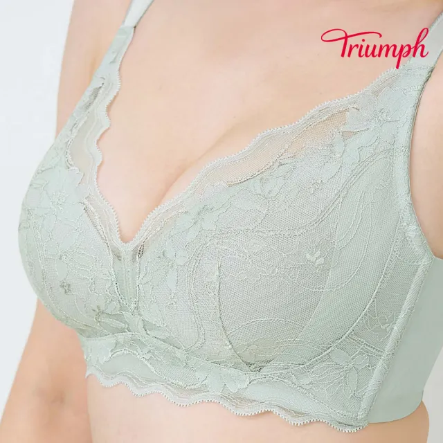 【Triumph 黛安芬】纖型機密2.0 無鋼圈內衣 C-E(迷霧綠)