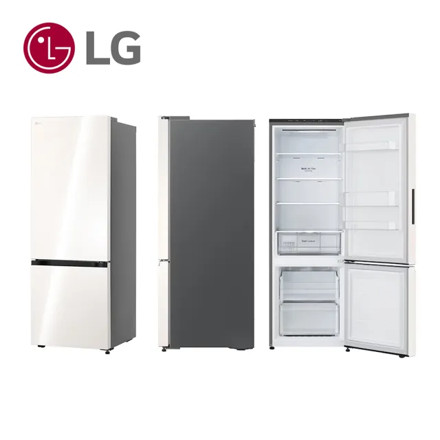 【LG 樂金】332公升智慧變頻雙門冰箱｜奶油杏(GN-BF33MGBB)