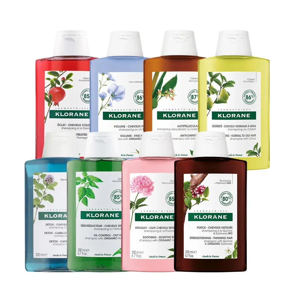 【KLORANE 蔻蘿蘭】官方直營 植萃洗髮精200ml(養髮/護色/控油/舒敏/澎鬆/輕盈/涼感)