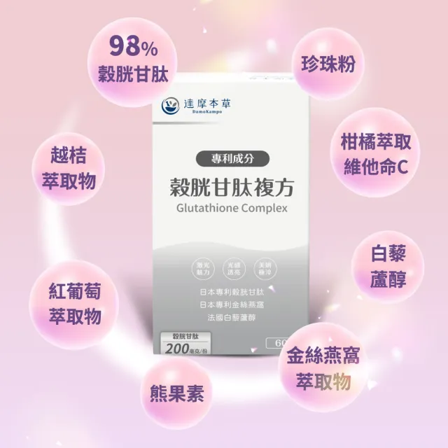 【達摩本草】日本專利穀胱甘肽複方 1入組(60顆/盒)