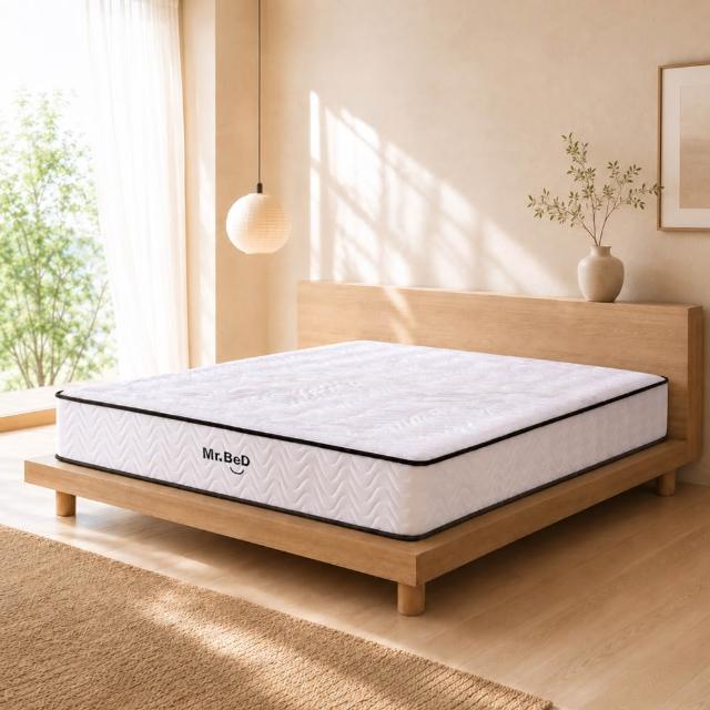 【Mr.BeD】冰炫蜂 雙人加大 日本冰晶紗蜂巢式護脊獨立筒床墊 6尺x6.2尺x26cm 倍得先生(硬床指名 100天試睡)