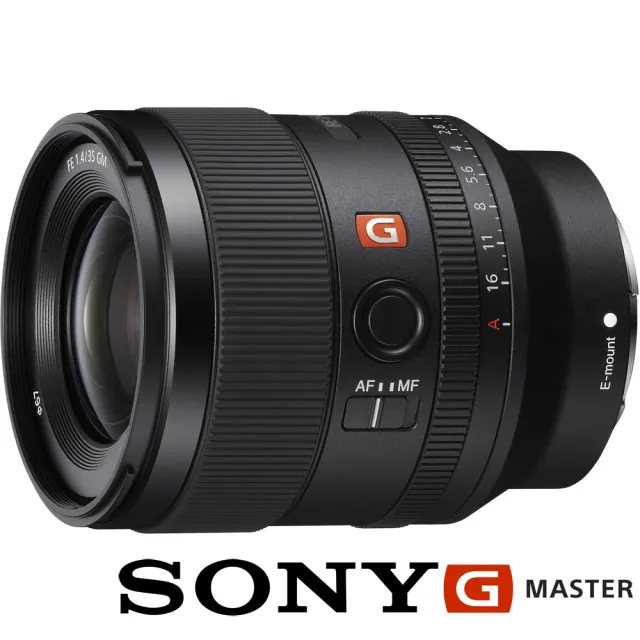 【SONY 索尼】FE 35mm F1.4 GM SEL35F14GM (公司貨) 廣角定焦鏡頭 人像鏡 全片幅無反微單眼鏡頭