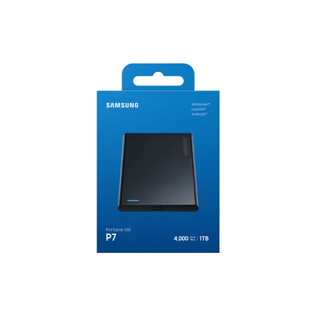 【Samsung 三星】P7 1TB USB4 Gen 3x2 移動固態硬碟(外接式/行動SSD)MU-PF1T0G/WW