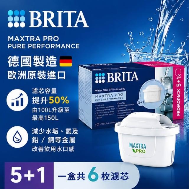 【BRITA】MAXTRA Pro Pure Performance 純淨 全效型 brita 濾芯 (5+1裝) 6入  濾水壺 原裝平輸（歐洲製）