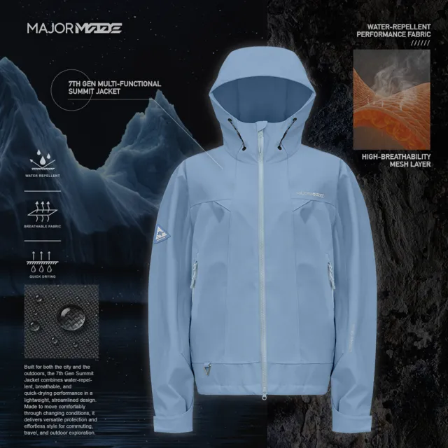 【MAJOR MADE】七代多機能登峰外套-素款(中性款/機能外套/防風外套/保暖外套)