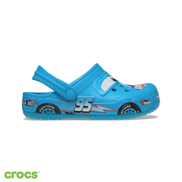 【Crocs】童鞋 大童 閃電麥坤聯名系列 Dinoco 卡駱班克駱格 洞洞鞋 藍色(213583-90H)