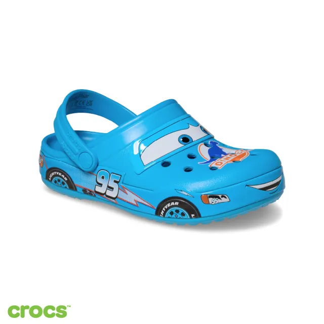 【Crocs】童鞋 大童 閃電麥坤聯名系列 Dinoco 卡駱班克駱格 洞洞鞋 藍色(213583-90H)