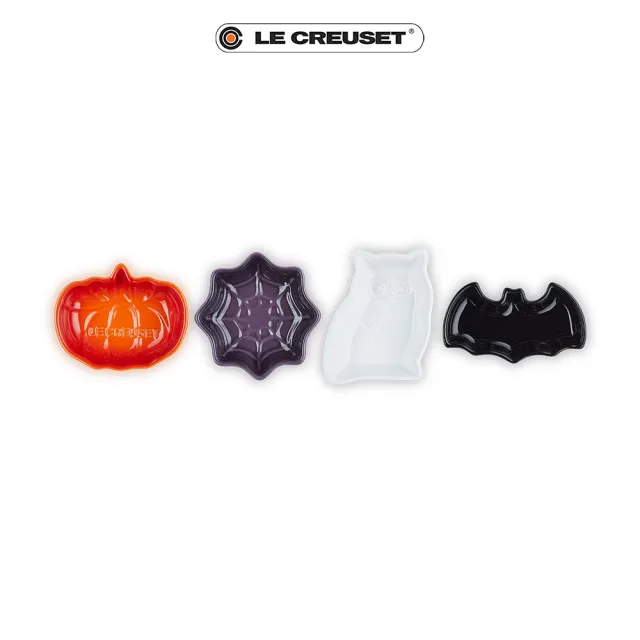 【Le Creuset】瓷器萬聖節迷你醬料碟4入組(2款組合選1)