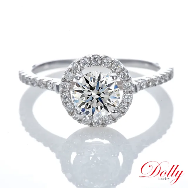 【DOLLY】天然鑽石 1克拉完美車工求婚鑽戒-003 高級訂製珠寶 浪漫質感 奢華送禮