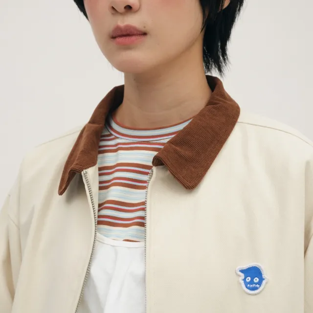 【plain-me】小P社長 拼接 外套 教練外套 女生外套 小P社長拼接領斜紋教練外套_PPW1102-262