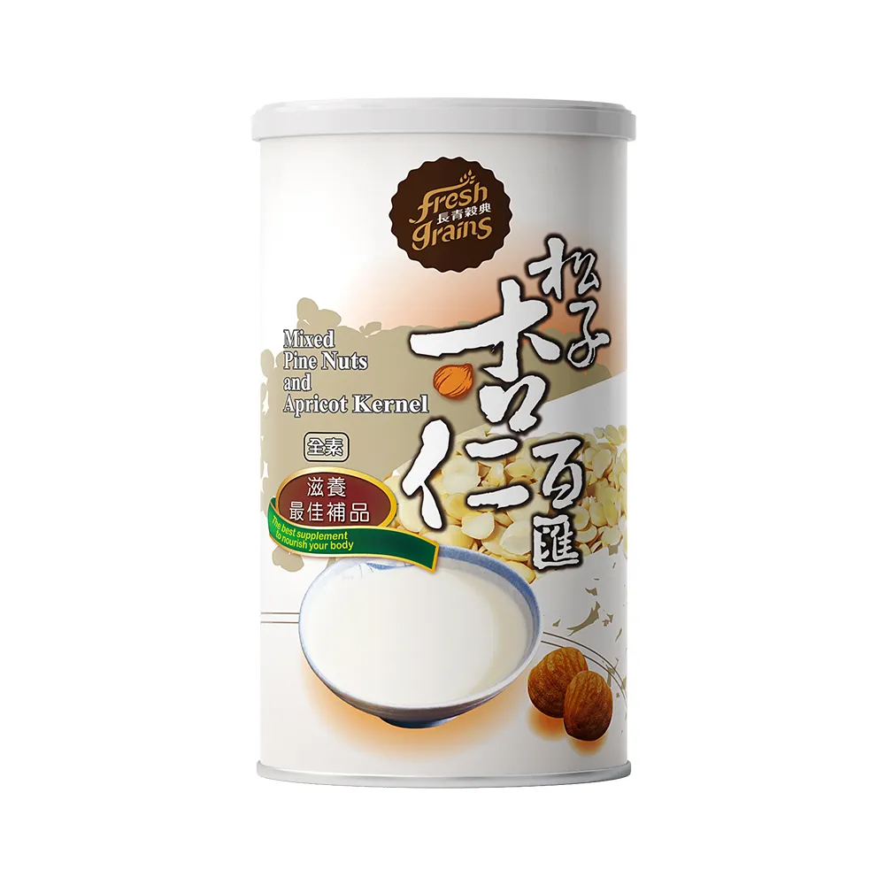 【長青穀典】松子杏仁百匯 600g/罐(年節送禮 伴手禮 杏仁粉 穀粉 沖泡即飲 過年 春節 送禮)