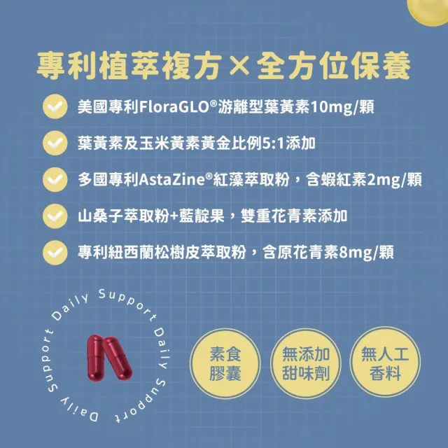 【BTP】蝦紅素+葉黃素亮澄素膠囊 1包-30粒/包(游離行葉黃素/添加山桑子/原花青素8mg/花青素)