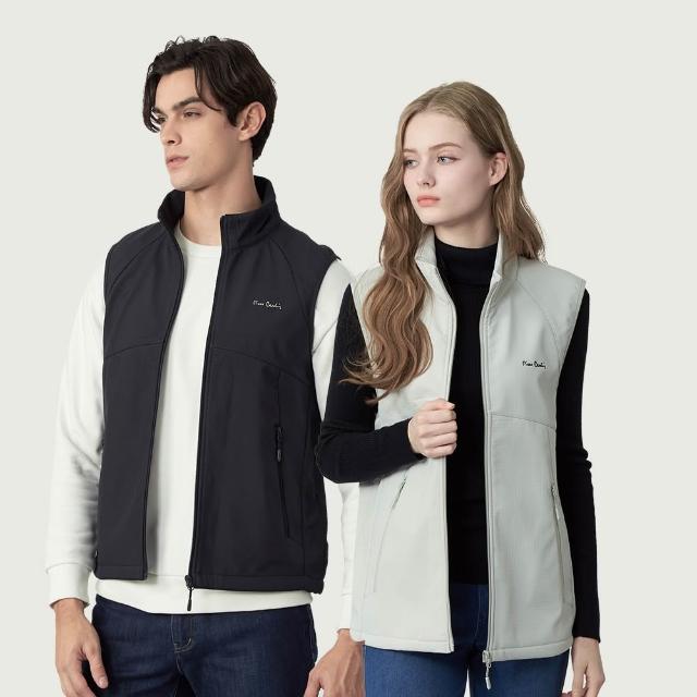 【pierre cardin 皮爾卡登】網路獨家 男女同款 防潑水立領輕絨保暖機能背心(多色任選)