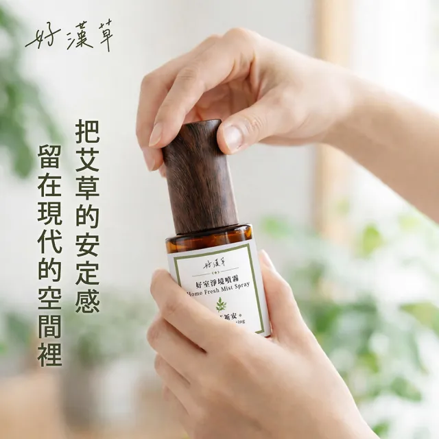 【heroherb 好漢草】好室淨境噴霧-艾草祈安-沉木祈定-空間噴霧2入組 (室內香氛-織品香氛-交換禮物)