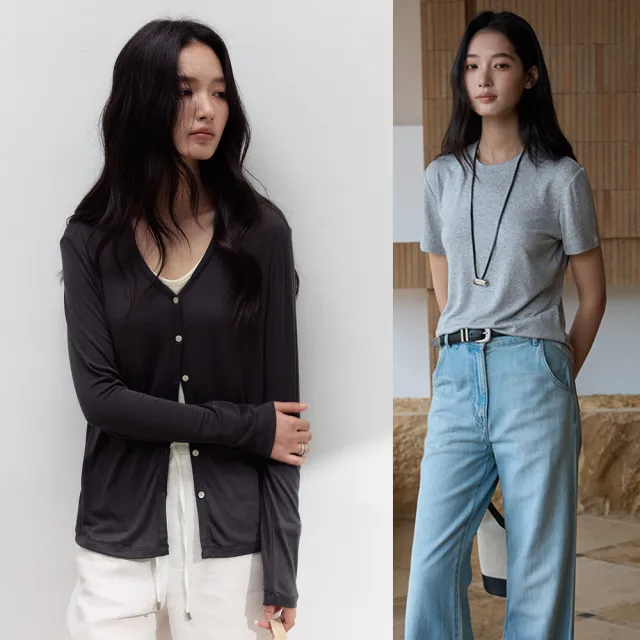 【BODYAIR】任3入 桑蠶絲羊毛莫代爾上衣組(T恤.罩衫.外套.襯衫.鬆軟.CASUAL)