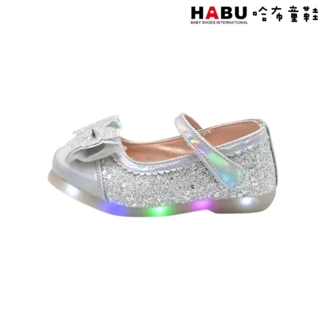 【HABU 哈布童鞋】公主燈鞋 公主鞋 娃娃鞋 燈鞋 水晶燈鞋 LED燈鞋-璀璨銀河 2352-SV