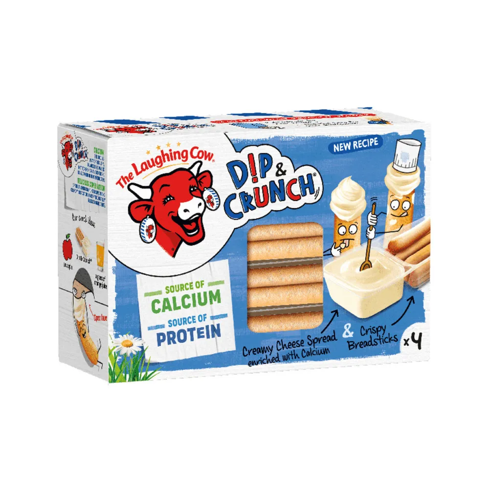 【The Laughing Cow 笑牛】『京原起司』The Laughing Cow 笑牛_麵包棒+乾酪沾醬_4入裝(效期2027/01/18)