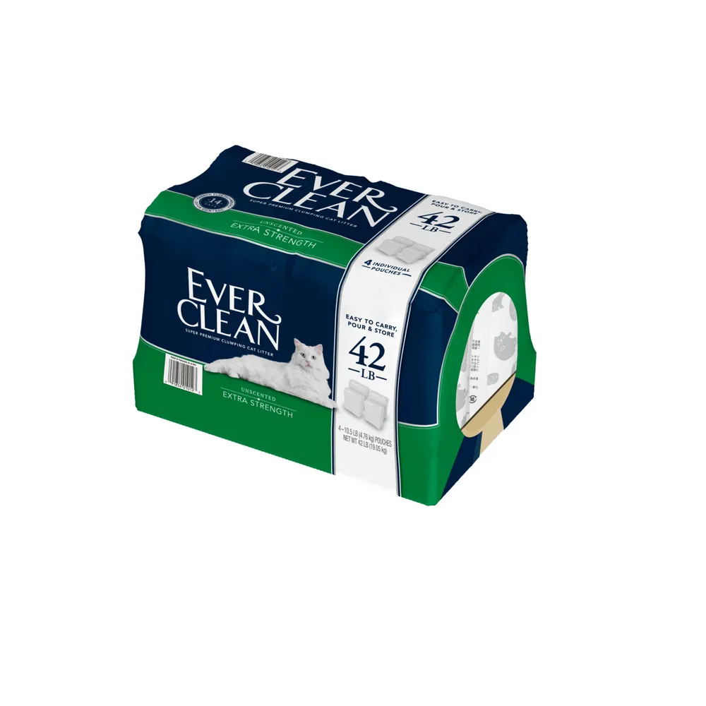 【EverClean 藍鑽】強效低敏結塊貓砂 42磅(LB)-礦砂