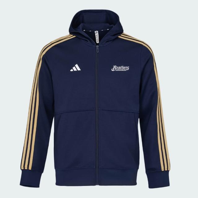 【adidas 愛迪達】中信兄弟聯名系列 連帽外套 LI9931 男款休閒連帽夾克
