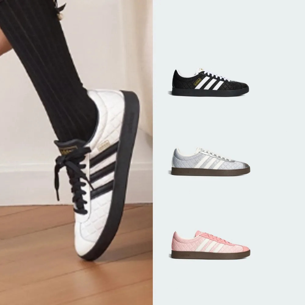 【adidas 愛迪達】VL COURT 系列 復古休閒鞋 運動鞋 焦糖底 男鞋/女鞋 多款任選(JP7537/JP7536/JR2223)