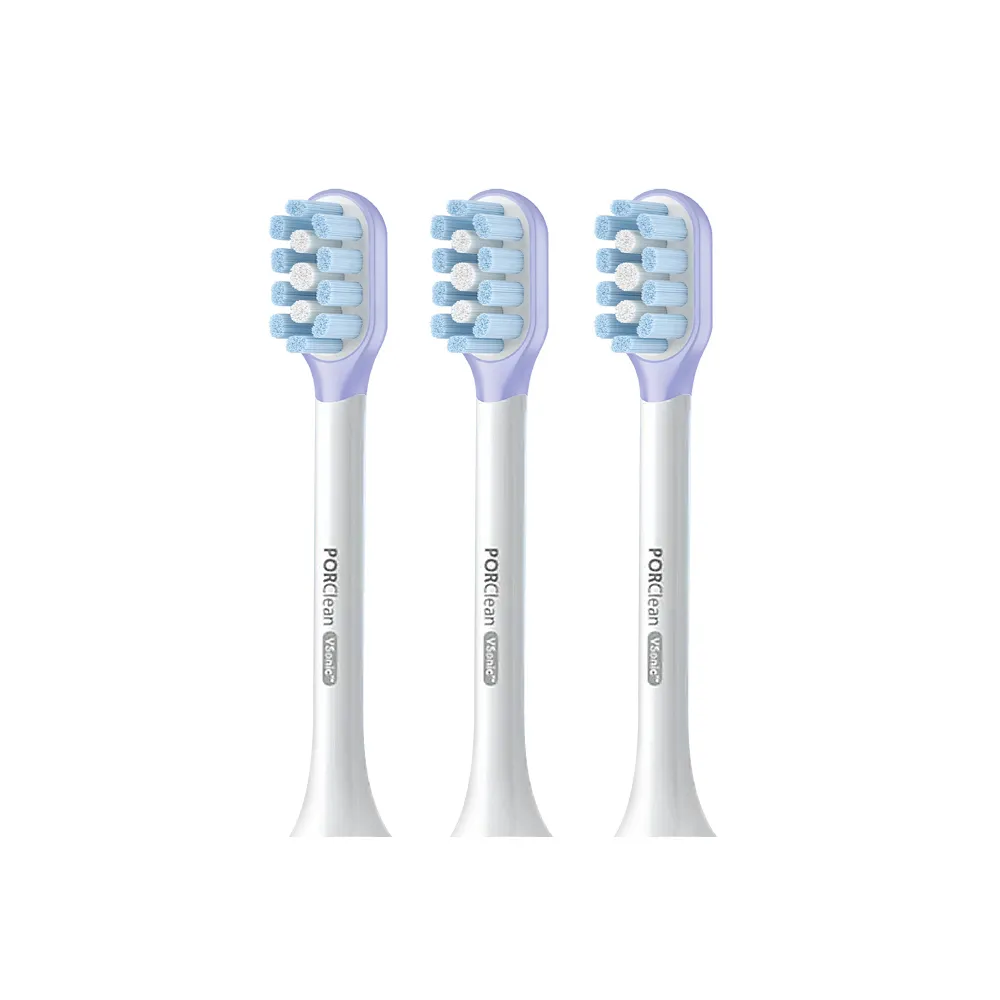 【PORClean 寶可齡】V601電動牙刷專用-V幅緩震清潔刷頭組(3入)