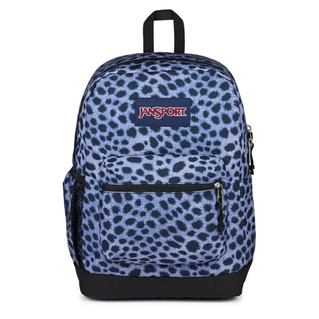 【JANSPORT】Cross Town Plus 後背包 運動包 雙肩背包 豹紋藍(JS0A7ZNZLL5)