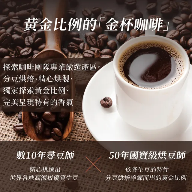 【探索咖啡】金杯系列 精品咖啡粉 中烘焙 4包任選(義式/醇品/典藏/454g×4)