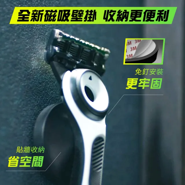 【Gillette 吉列】Labs 極光系列刮鬍刀-極光白(1刀架5刀頭)