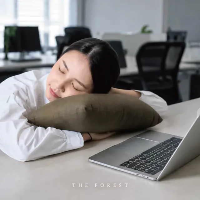 【The Forest 癒森林】薄荷森眠枕禮盒 枕頭＋天然薄荷香氛包x2 ( 香氛枕/棉麻枕/生日禮物/送禮首選)