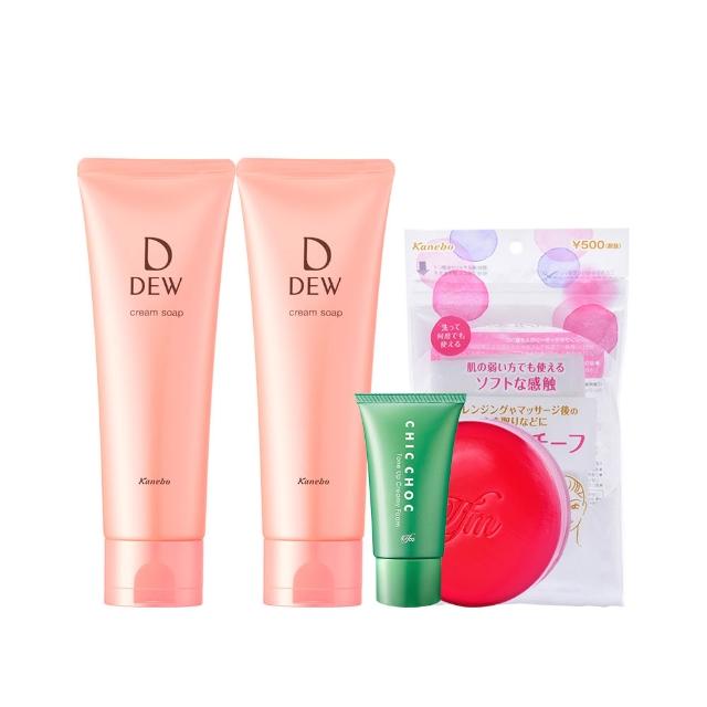 【Kanebo 佳麗寶】DEW 水潤洗顏皂霜 125g(2入組)(洗面乳)