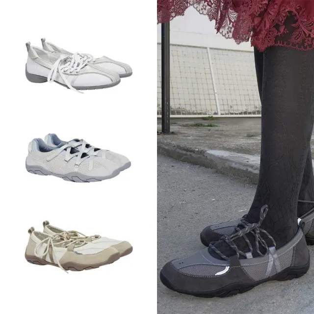 【Rockfish Weatherwear】BLISS LACEUP SNEAKERS 綁帶 運動鞋 芭蕾舞 復古 韓系 黑色 女鞋