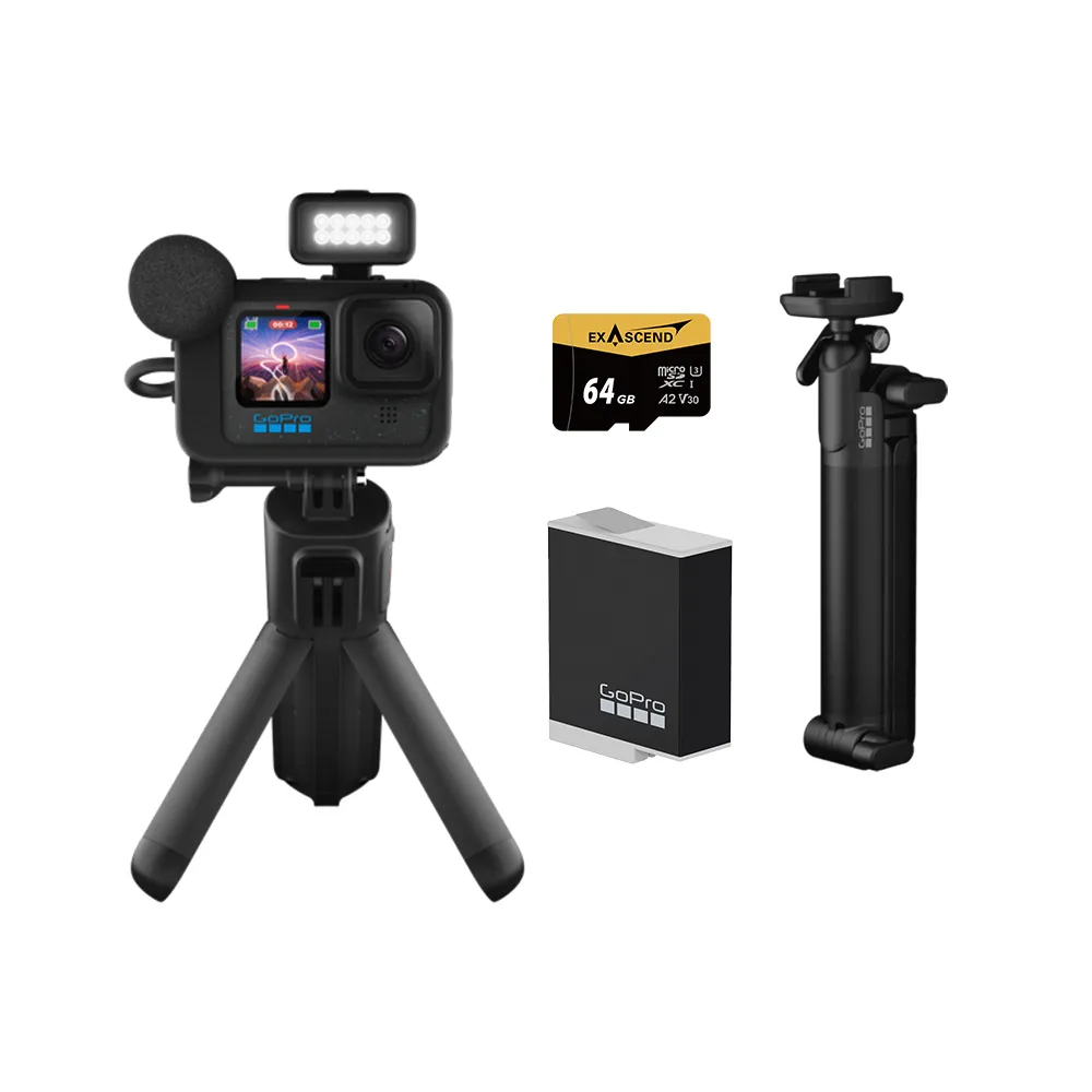 【GoPro】HERO12  Black CE創作者三向輕裝套組