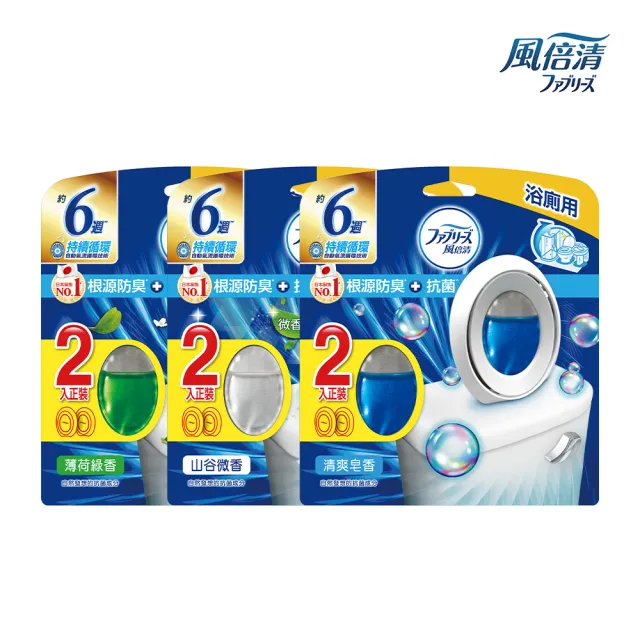【日本風倍清】廁所抗菌消臭防臭劑/芳香劑6入組 清潔 浴室小幫手(2入裝任選)
