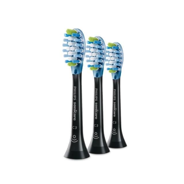 【Philips 飛利浦】HX9043/96 Sonicare C3智能深層清潔刷頭3入組 (10倍除菌/柔性護齦/官方直營)