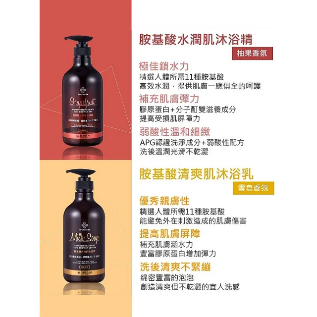 【Dr’s Formula 台塑生醫】胺基酸沐浴4入任選(800g沐浴乳/沐浴/官方直營)