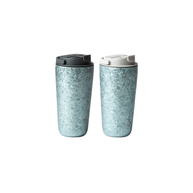 【Titanium 鈦造】純鈦跳跳杯 MiNi 晶鈦系列-水嵐青 600ml (保溫瓶 鈦保溫杯 台灣鈦杯 鈦金屬 環保杯)