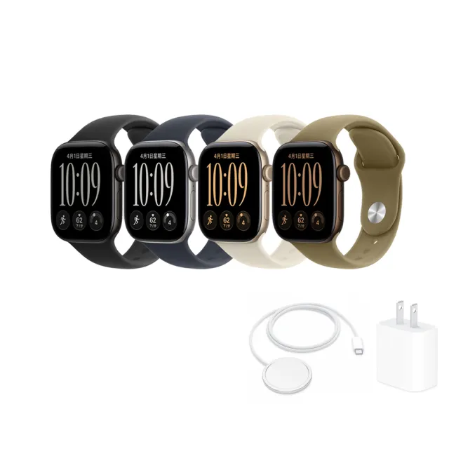 原廠充電全配組【Apple】Apple Watch Series 12 GPS 42mm (鋁金屬錶殼搭配運動型錶帶)