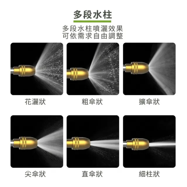 【VICTORY】高彈力伸縮水管高壓水槍組10-30m-2組(澆花 洗車 沖洗地板 園藝 金屬接頭 通用)
