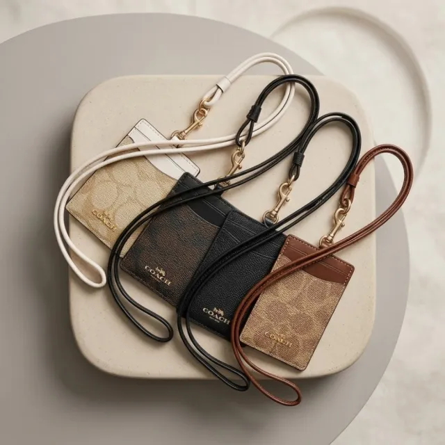 【COACH】識別證 掛帶 票卡夾 多色可挑 PVC 防刮皮革 證件套(CZ285 57311 63274)