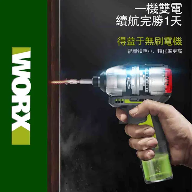 【WORX 威克士】12V 無刷鋰電衝擊起子 單電池 (WU132.1)