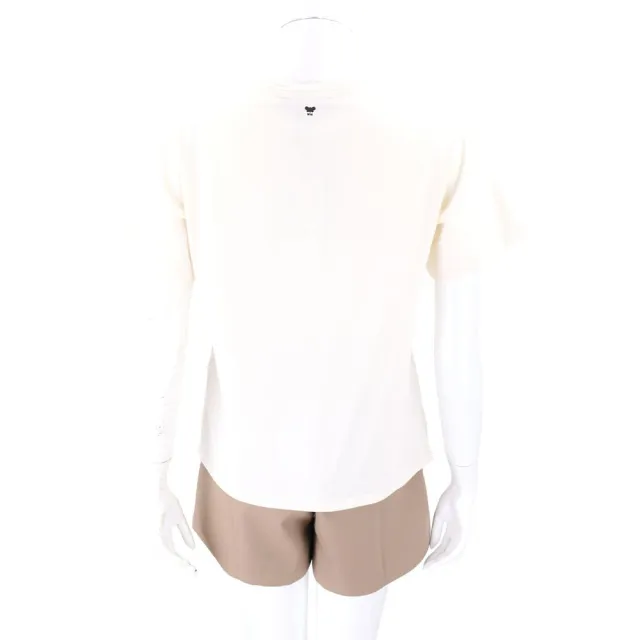【MaxMara】WEEKEND WKDPANTERA 太陽方框 米色純棉短袖TEE T恤 義大利精品服