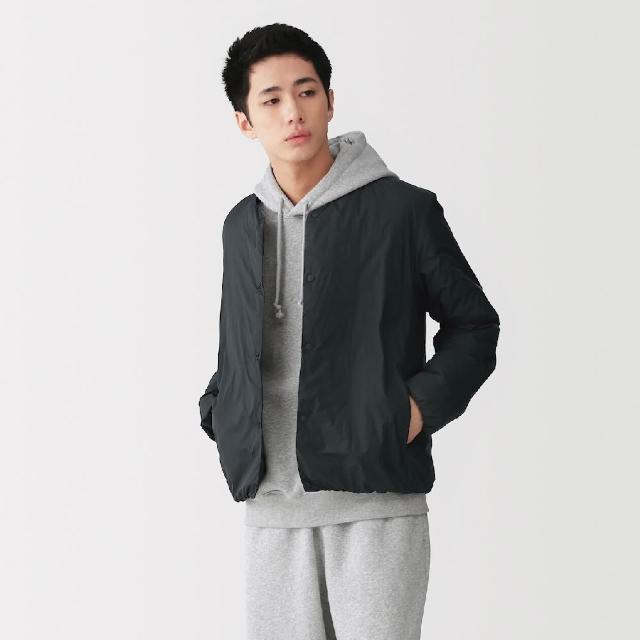 【MUJI 無印良品】男輕量羽絨可攜式無領外套(深灰/黑色/米黃)