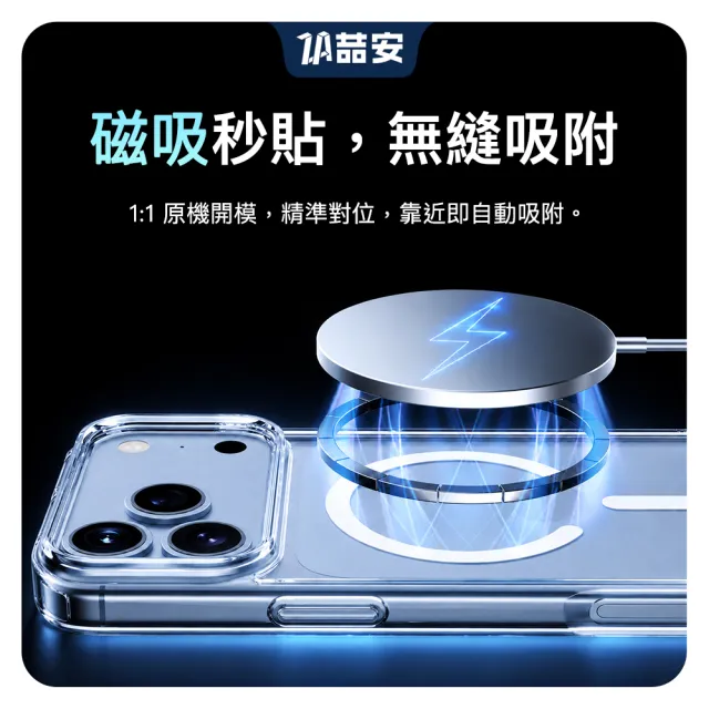 【ZA 喆安】無套手感柔軟透明防摔磁吸手機保護殼i18/17/16/15/14/13/12 Air/Plus/Pro/Pro Max 適用iPhone