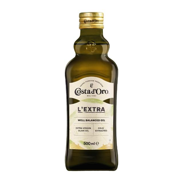 【Costa dOro 高士達】特級冷壓初榨橄欖油500mlx1入(酸價≦0.5%、生飲涼拌、中低溫清炒適用)