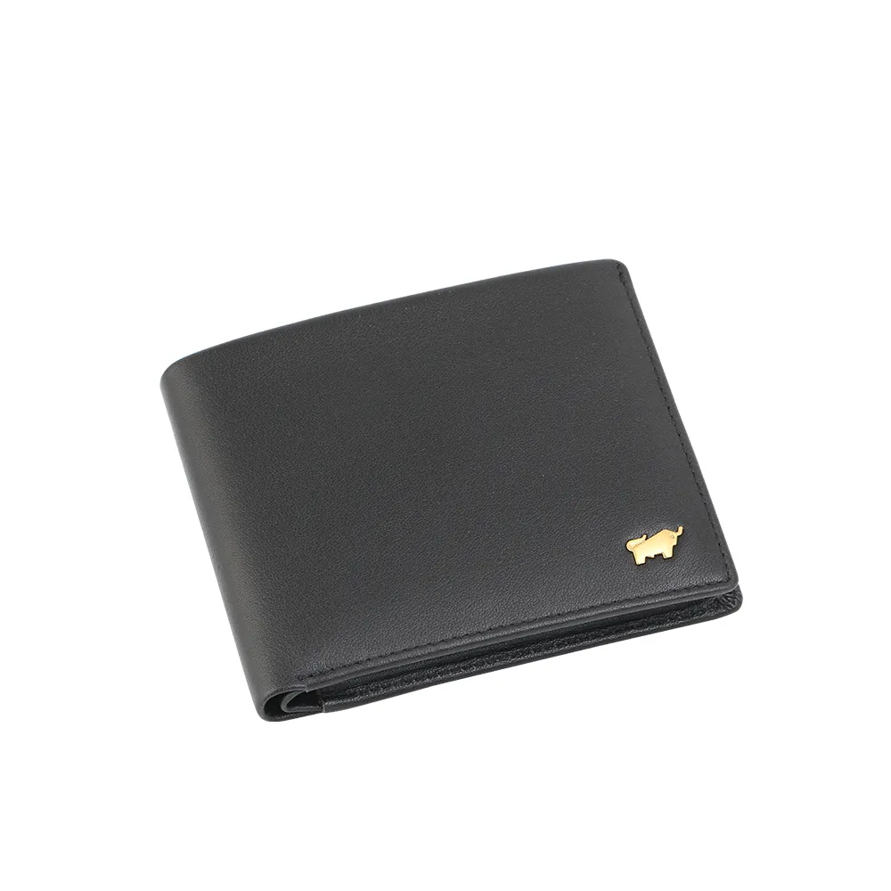 【BRAUN BUFFEL 德國小金牛】新遊牧族-TW 4卡零錢袋皮夾-黑色(BF380-315-BK) 錢包送禮推薦