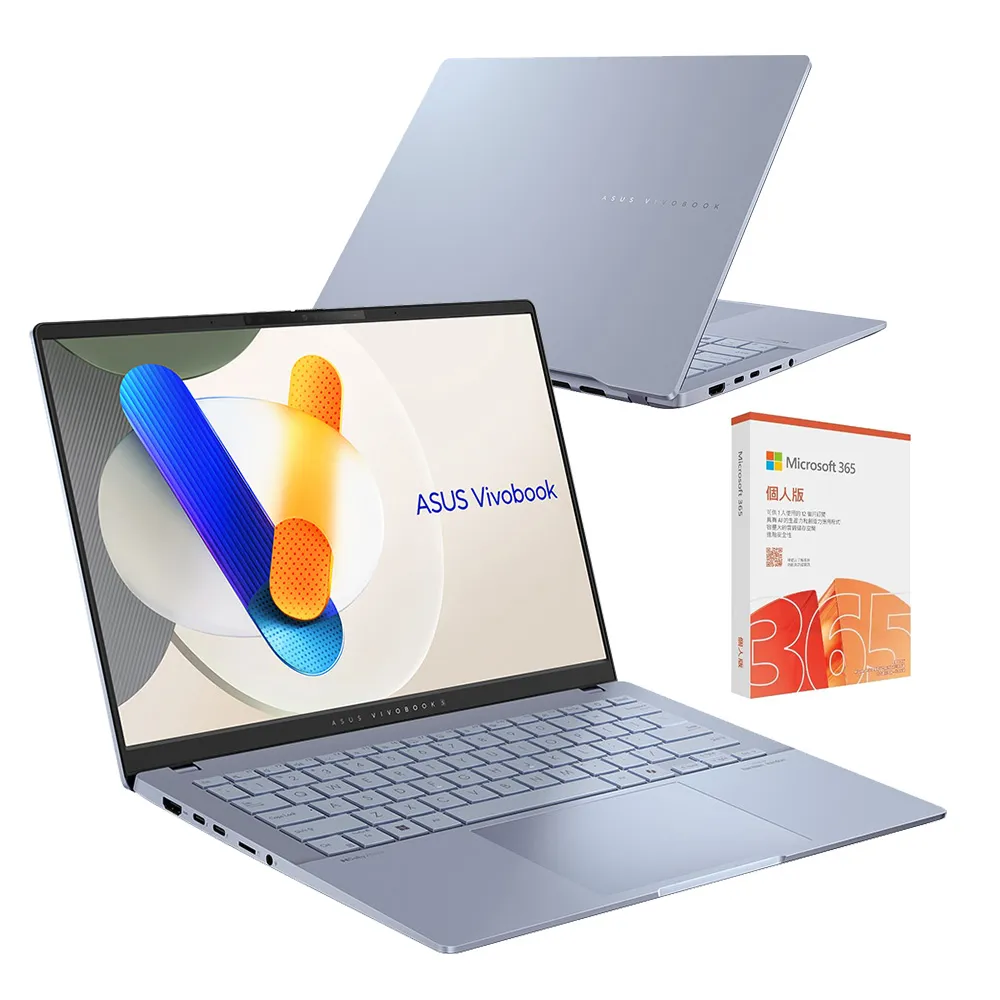 【ASUS 華碩】微軟M365組★14吋Ultra5輕薄AI筆電(VivoBook S S5406SA/Ultra 5-226V/16G/512G/W11/OLED/EVO)