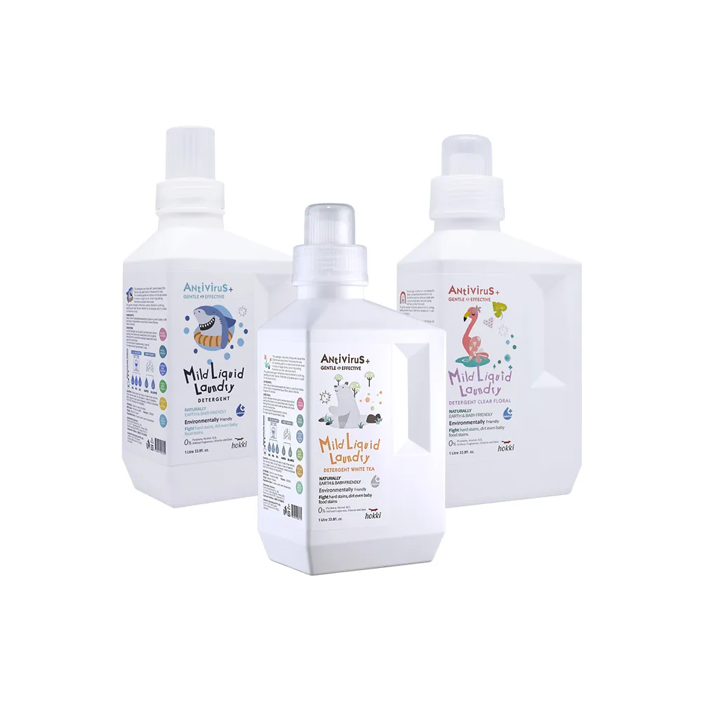 moPro會員【Hallmark】Hokki腸病毒/新冠病毒洗衣精1000ml 三入組(抗菌 抗病毒 低敏 無漂白劑螢光劑塑化劑)