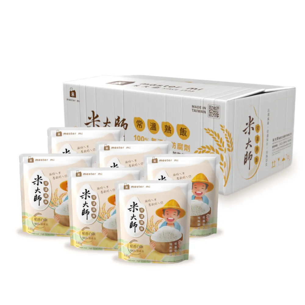 【米大師】常溫熟飯-稻香白飯(超值組180gx30包)