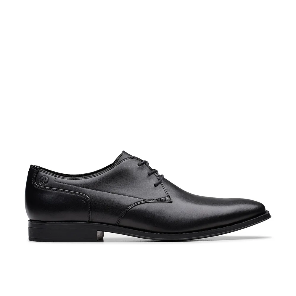 【Clarks】男鞋 Paulton Lace 寬楦素面德比紳士鞋 皮鞋(CLM83395D)