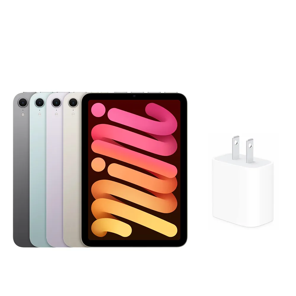 【Apple】2024 iPad mini 7 8.3吋/WiFi/128G 平板電腦(20W原廠快充頭組)